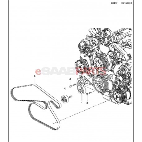 [55567786] Serpentine Belt (2.8T V6)
