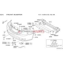 [32007567] Bracket-front Bumper Corner, Right