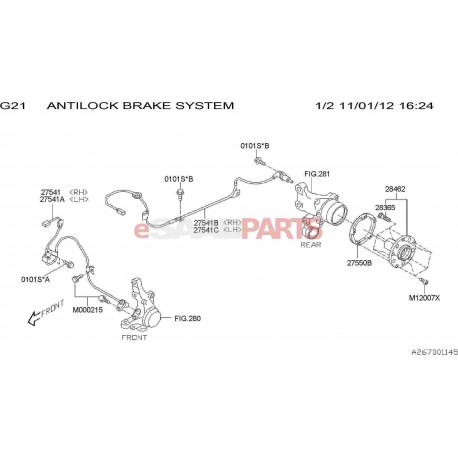 [32006241] Sensor Assembly-abs, Front Left
