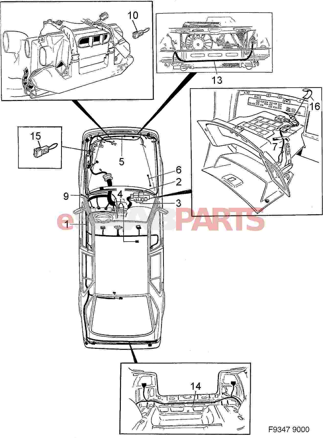 Saab 9000 Alarm Wiring Diagram - Complete Wiring Schemas