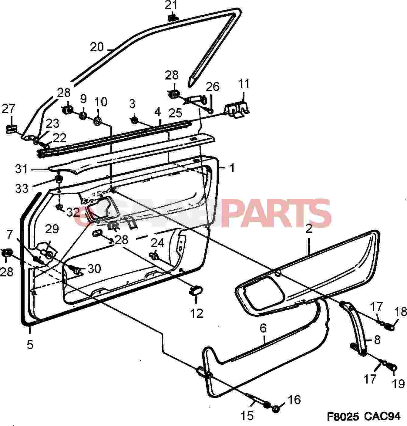 Parts Interior Door Trim Panel