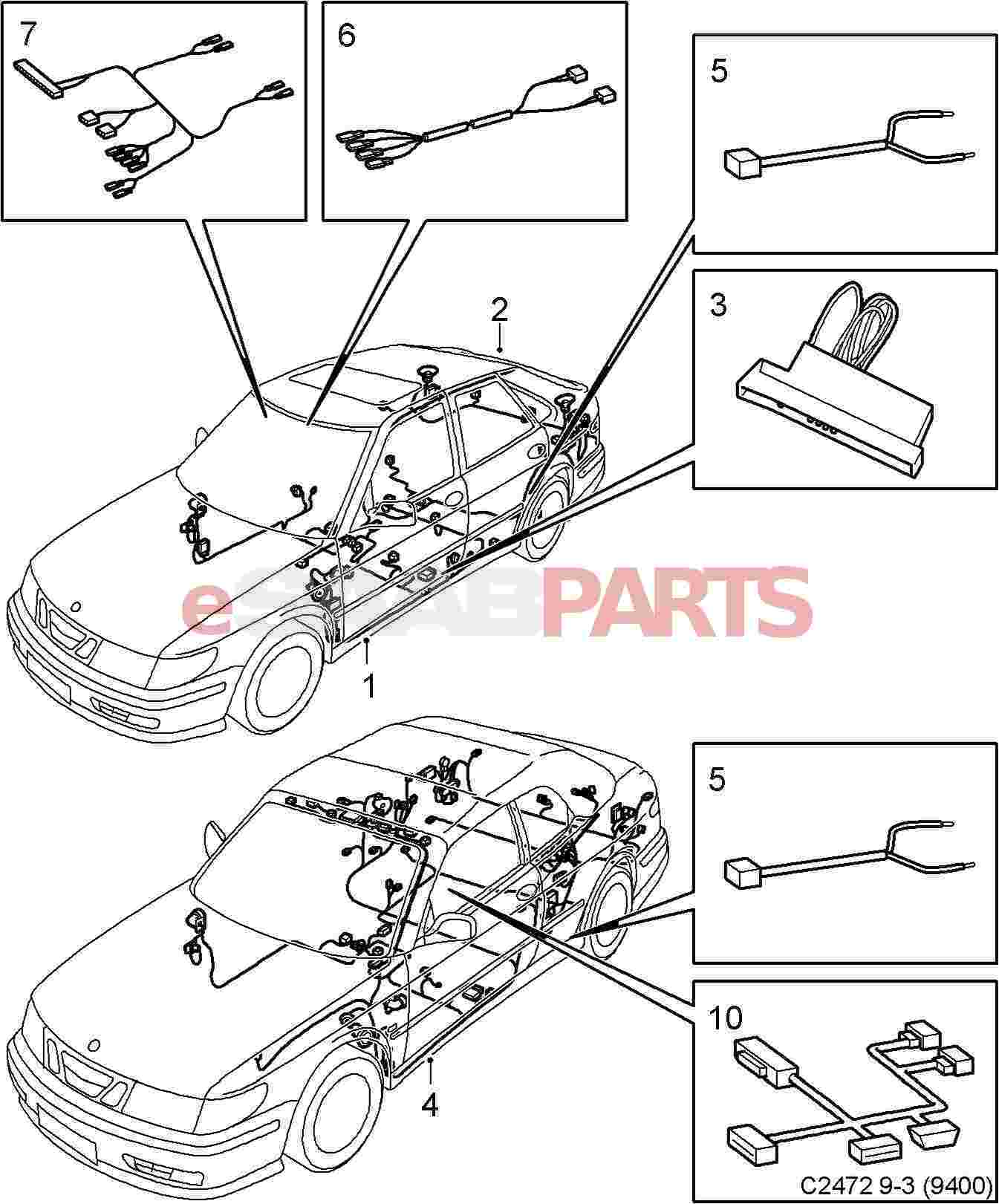 Saab 9 3 Tail Light Wiring Harnes - Complete Wiring Schemas