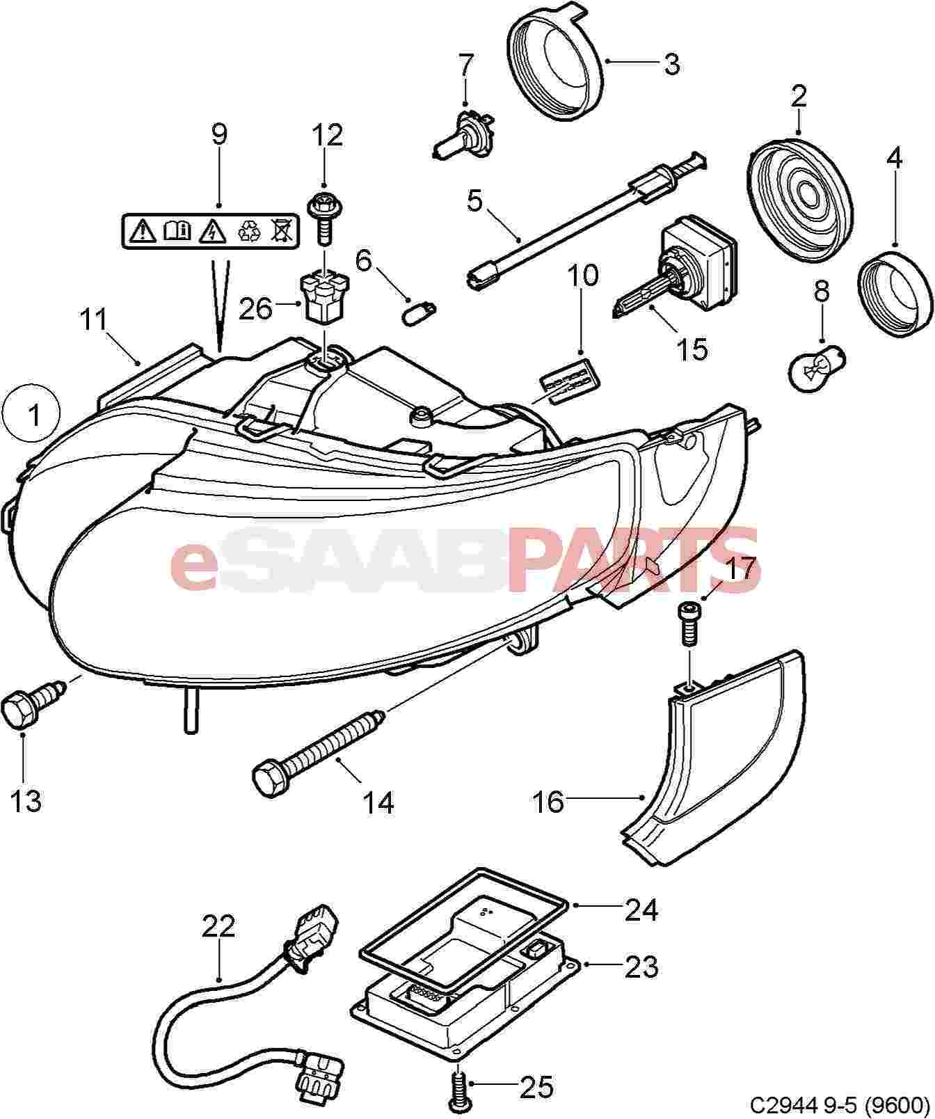 Ampoule Xénon D1S Saab 5402433 - 44,95 €