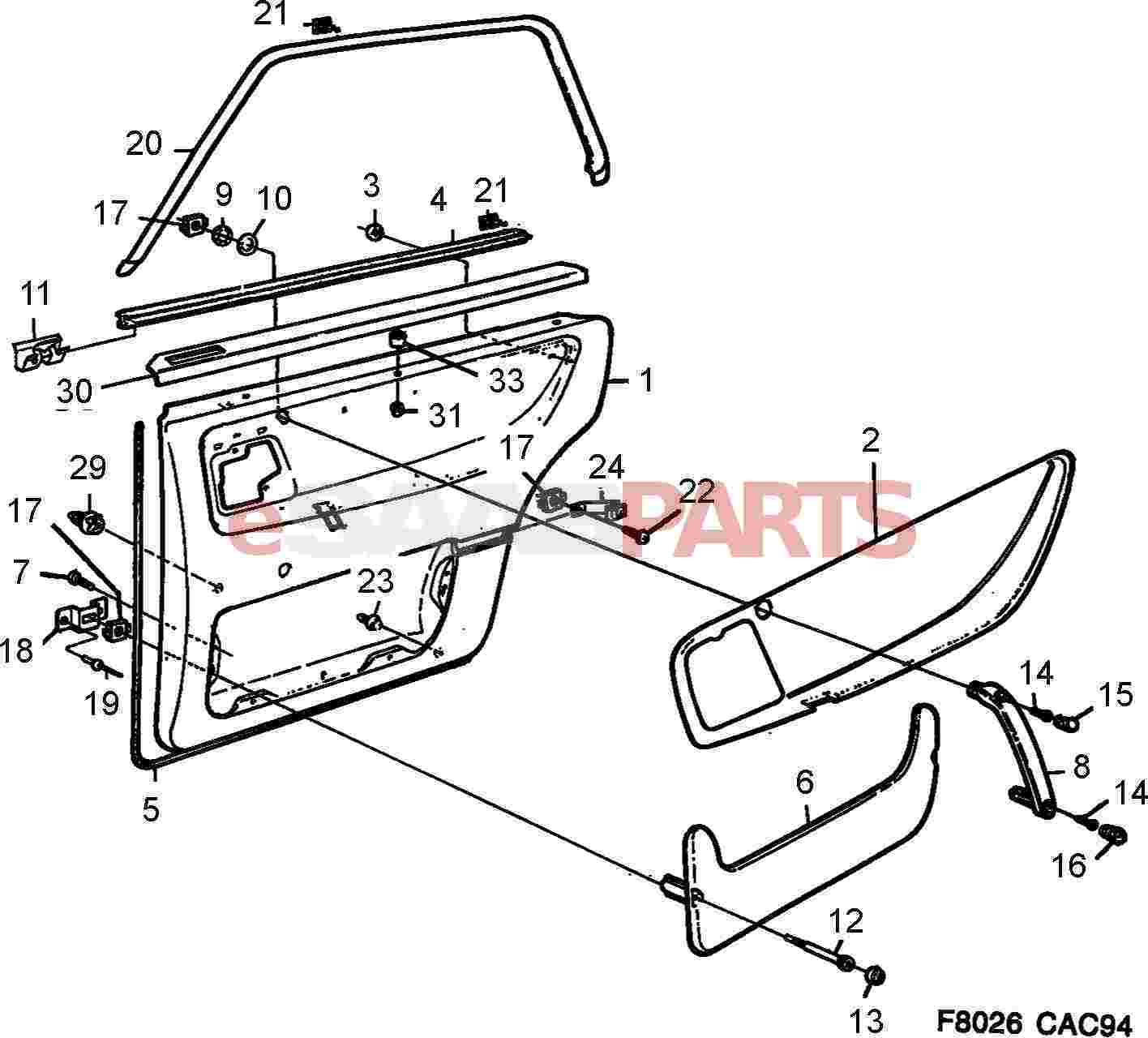 Esaabparts Com Saab 9000 Car Body Internal Parts