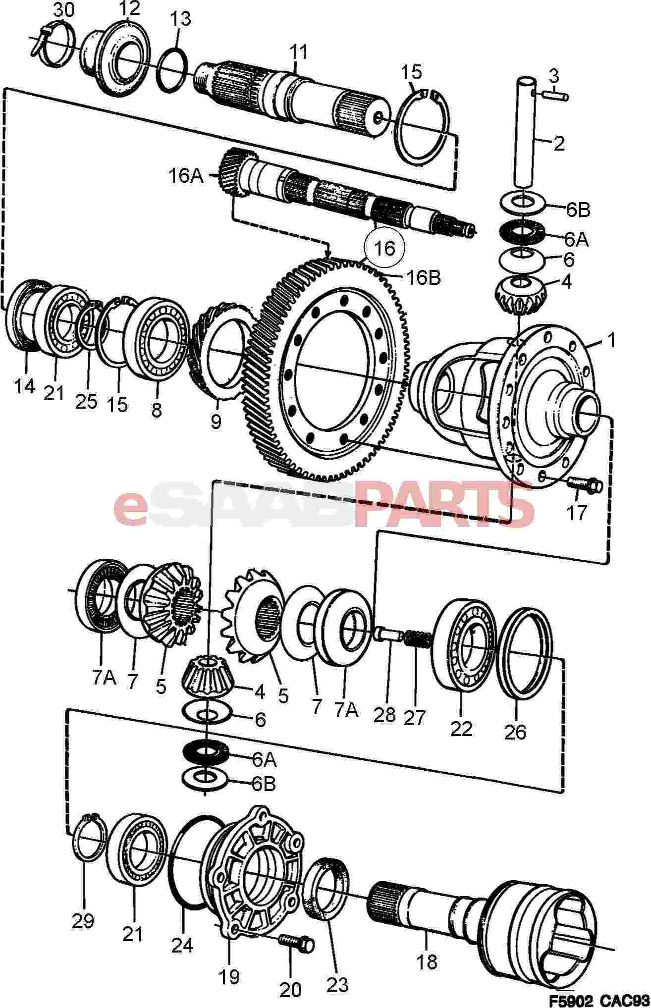  Saab 9000 > Transmission Parts > Transmission Automatic >  Differential