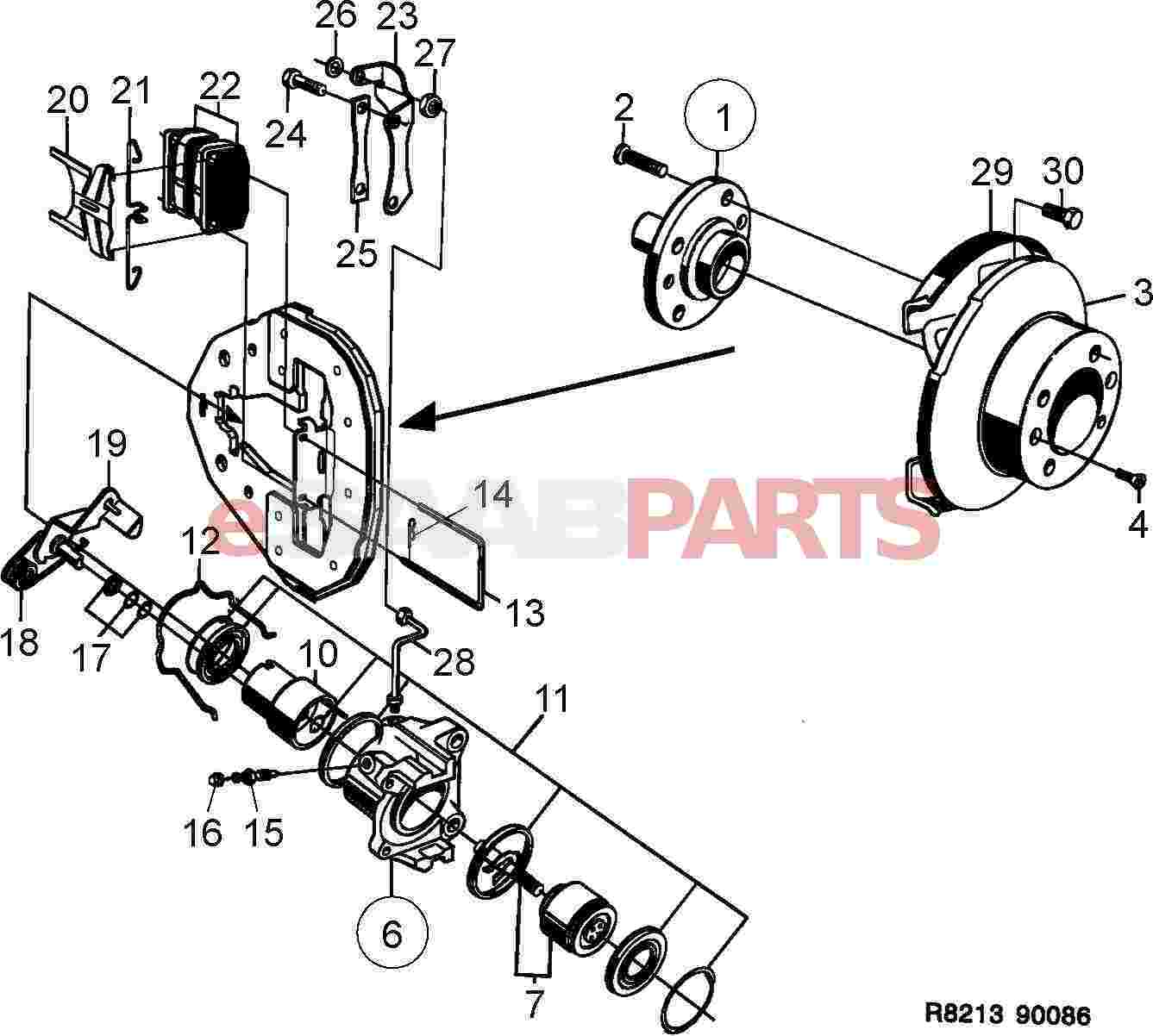 eSaabParts.com - Saab C900 > Brakes Parts > Front Brakes > Brake disc and  caliper
