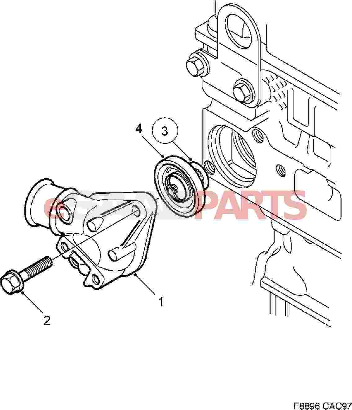 forsendelse Grader celsius Fremme eSaabParts.com - Saab 9-5 (9600) > Engine Parts > Thermostat > Thermostat  (B205, B235)