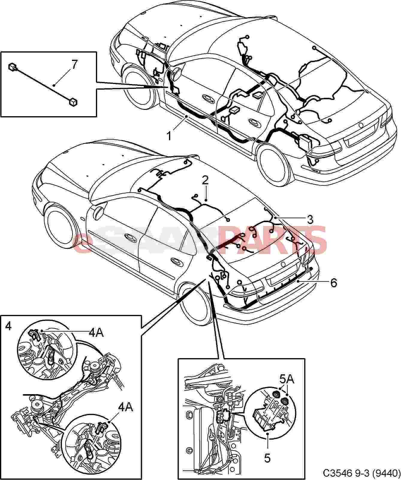 Saab 95 Wiring Diagram - Wire