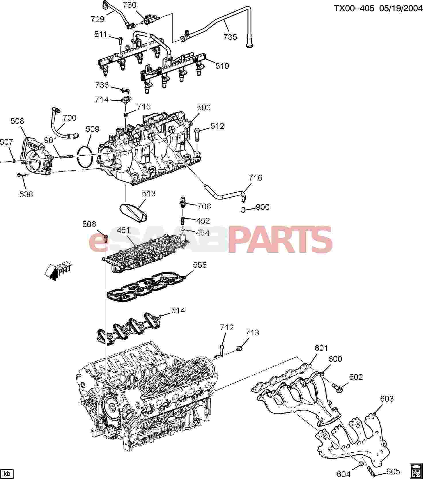 89017690] SAAB Gasket, Vlv Lifter Oil Upper Manifold Saab Parts from 