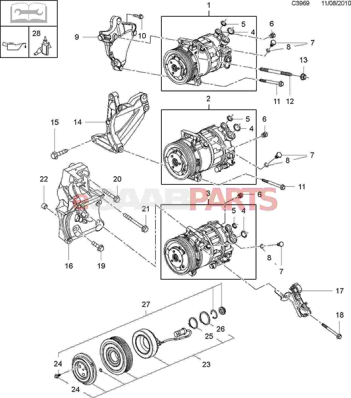 SKANDIX Shop Saab Ersatzteile: Dichtring, Klimaanlage 24436646 (1036155)