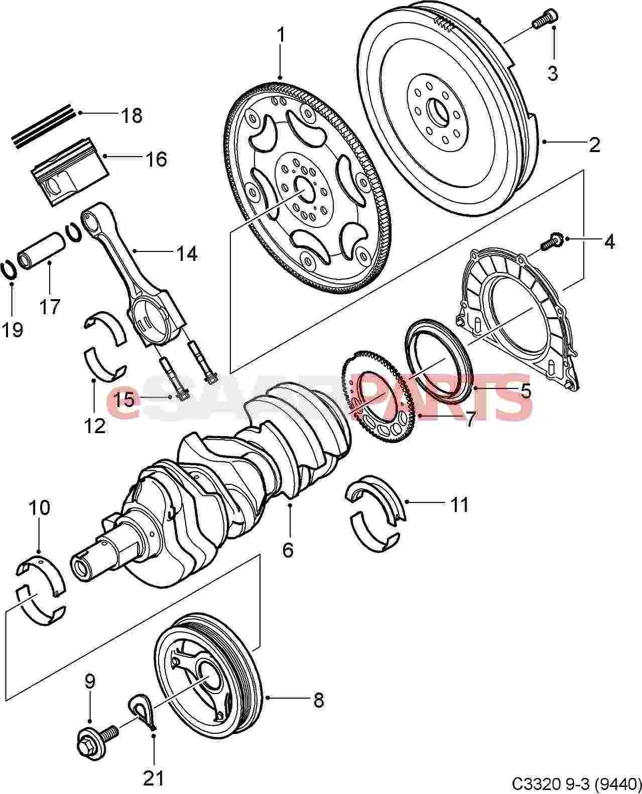 92068446] SAAB Piston Ring Kit - Saab Parts from eSaabParts.com