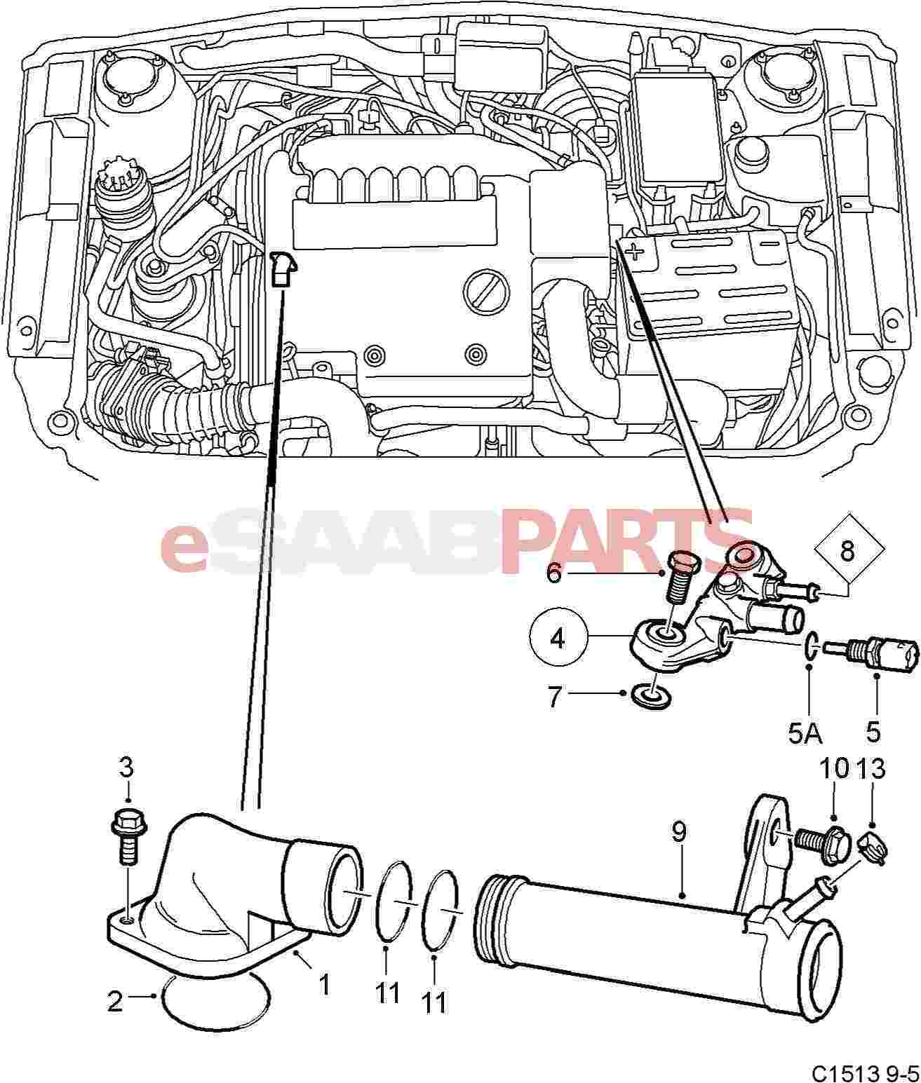 Tage med undulate Gavmild 90490341] SAAB Tube - Saab Parts from eSaabParts.com