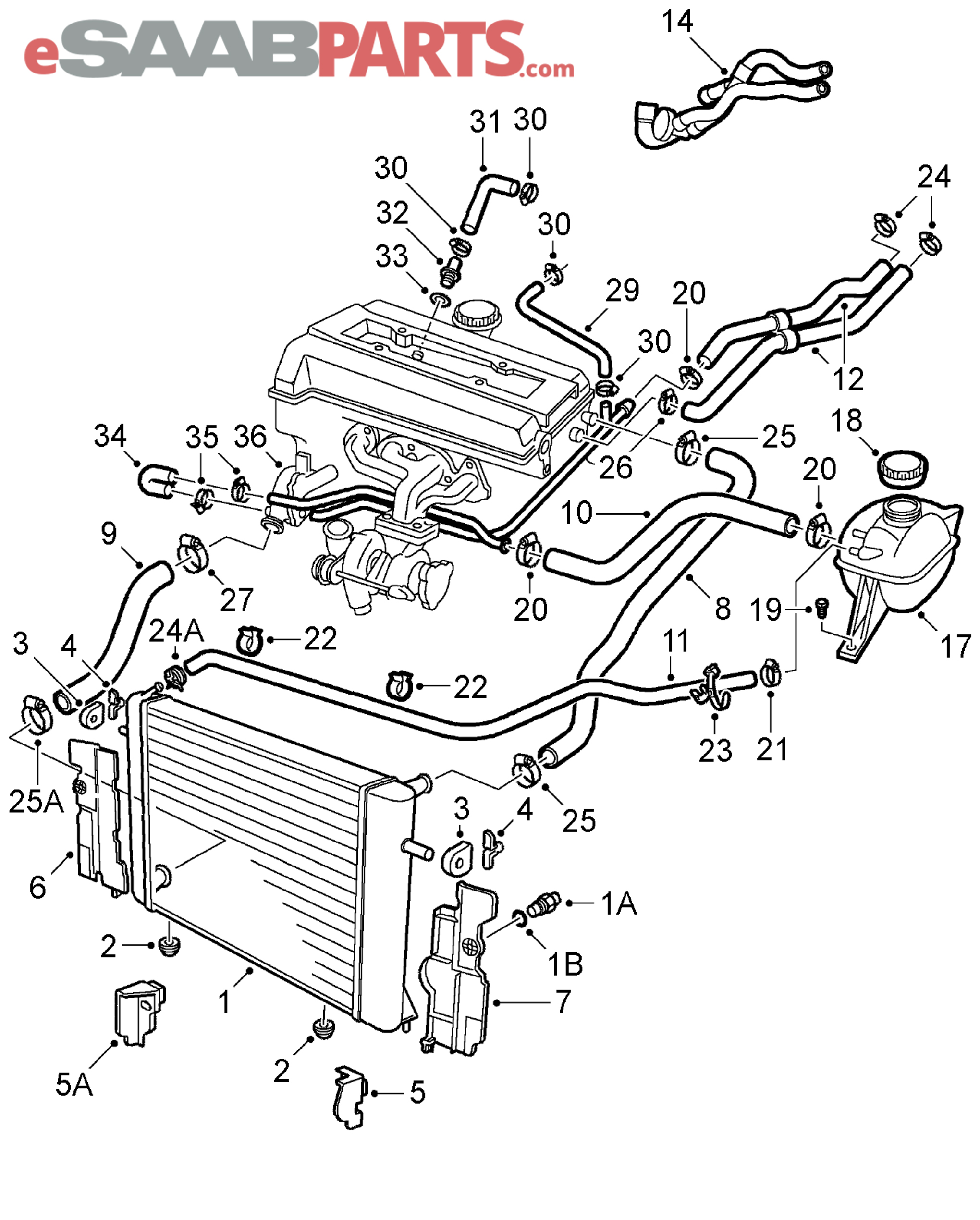 [9138587] SAAB Hose - Saab Parts from eSaabParts.com