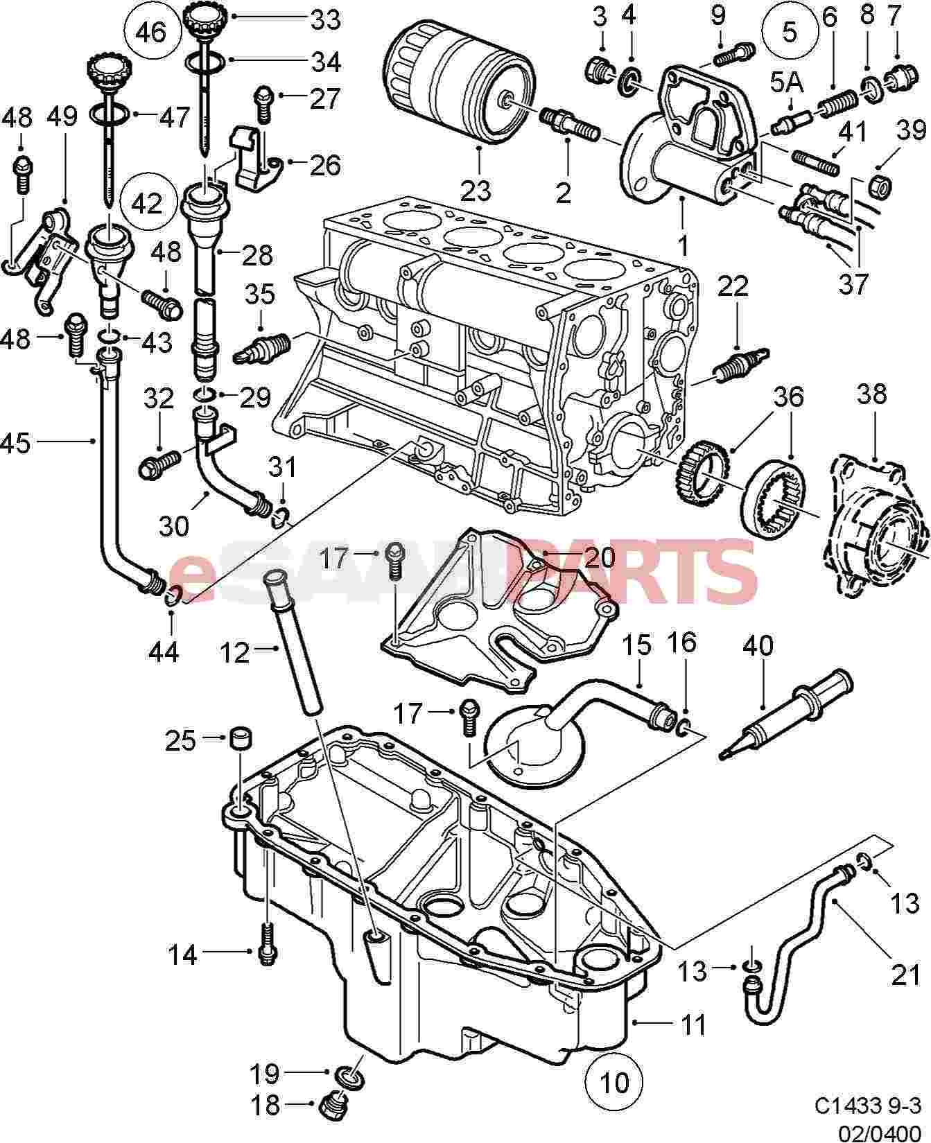 eSaabParts.com 2009 saab 9 7x engine diagram 