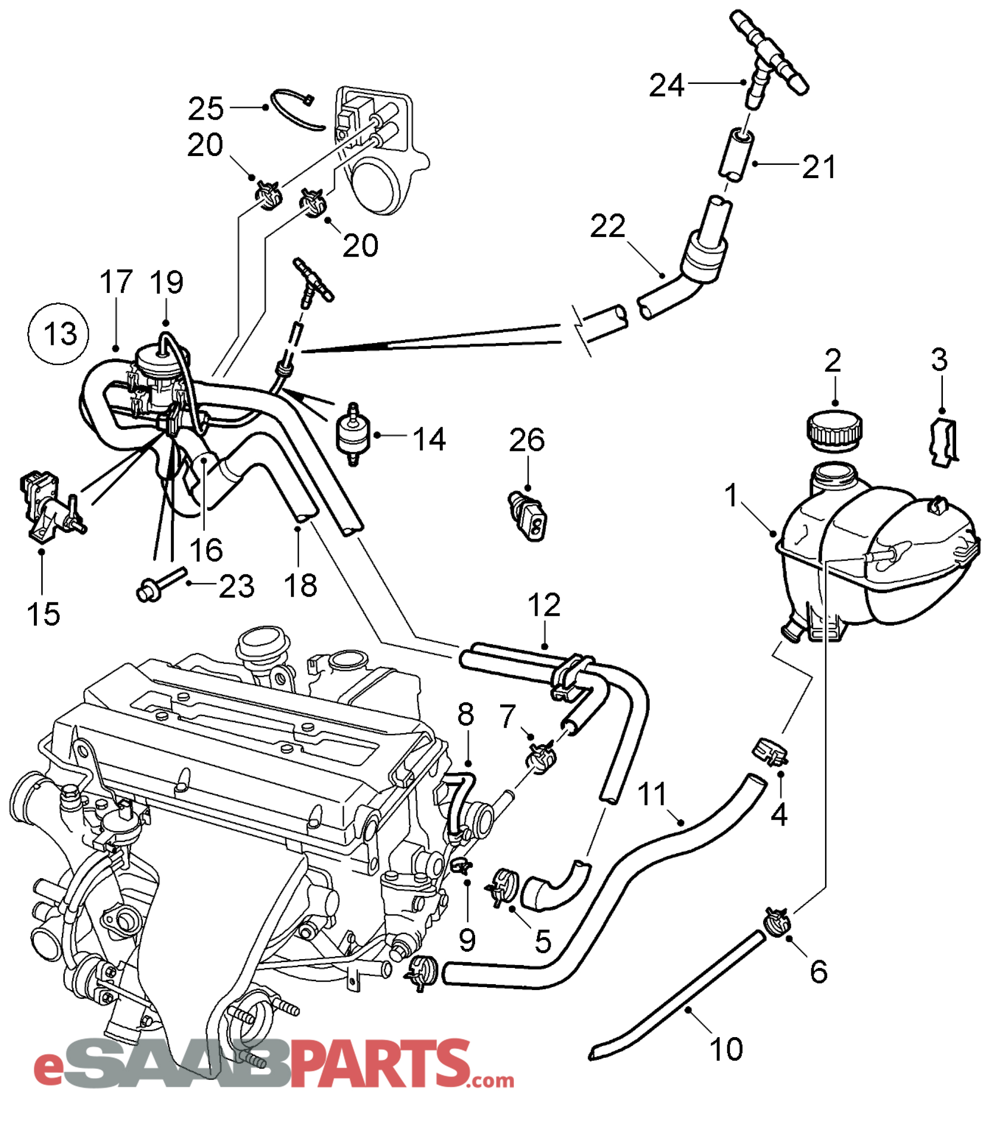 [12793343] SAAB Check Valve - Saab Parts from eSaabParts.com