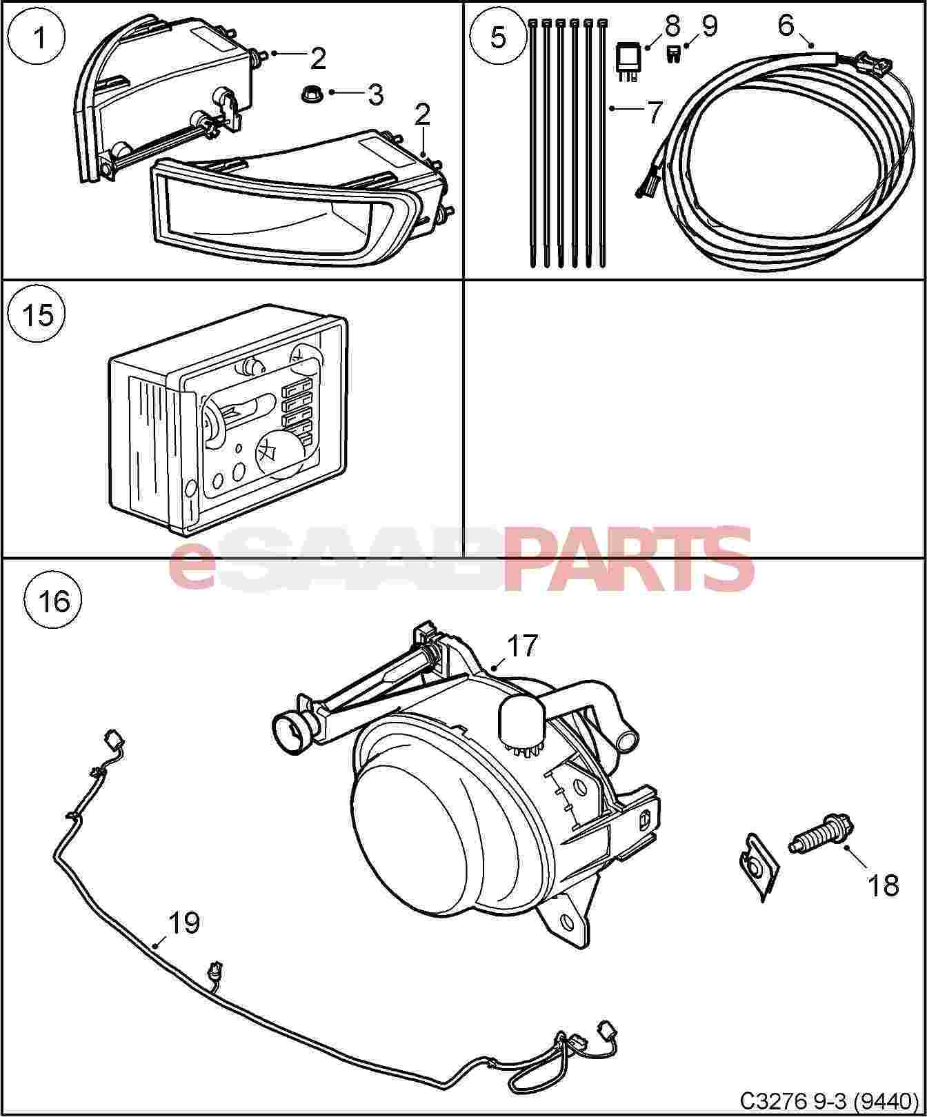 Fog Light Kit Wiring Diagram from www.esaabparts.com