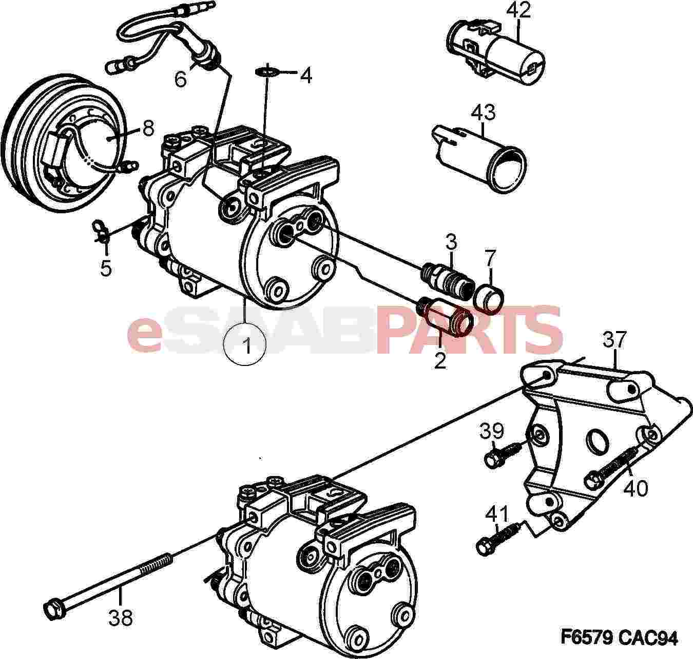 4356275] SAAB Bracket - Saab Parts from 