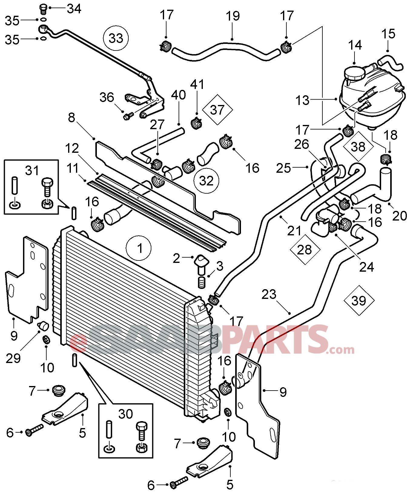 12798534  Saab Hose