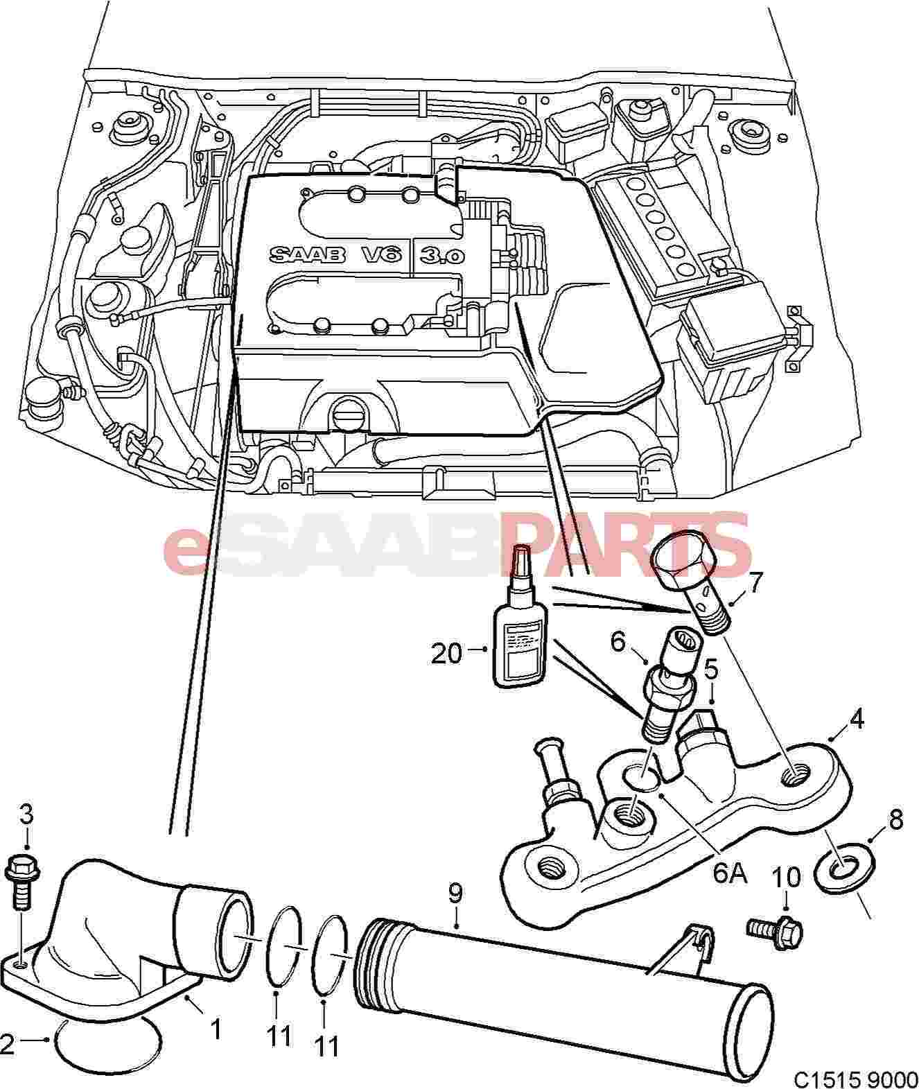 Front Bumper Outside Air Temperature Sensor For Saab 9-3 9-5 – OEM 9152245 / 09152245 (Direct Fit, 2-Wire)