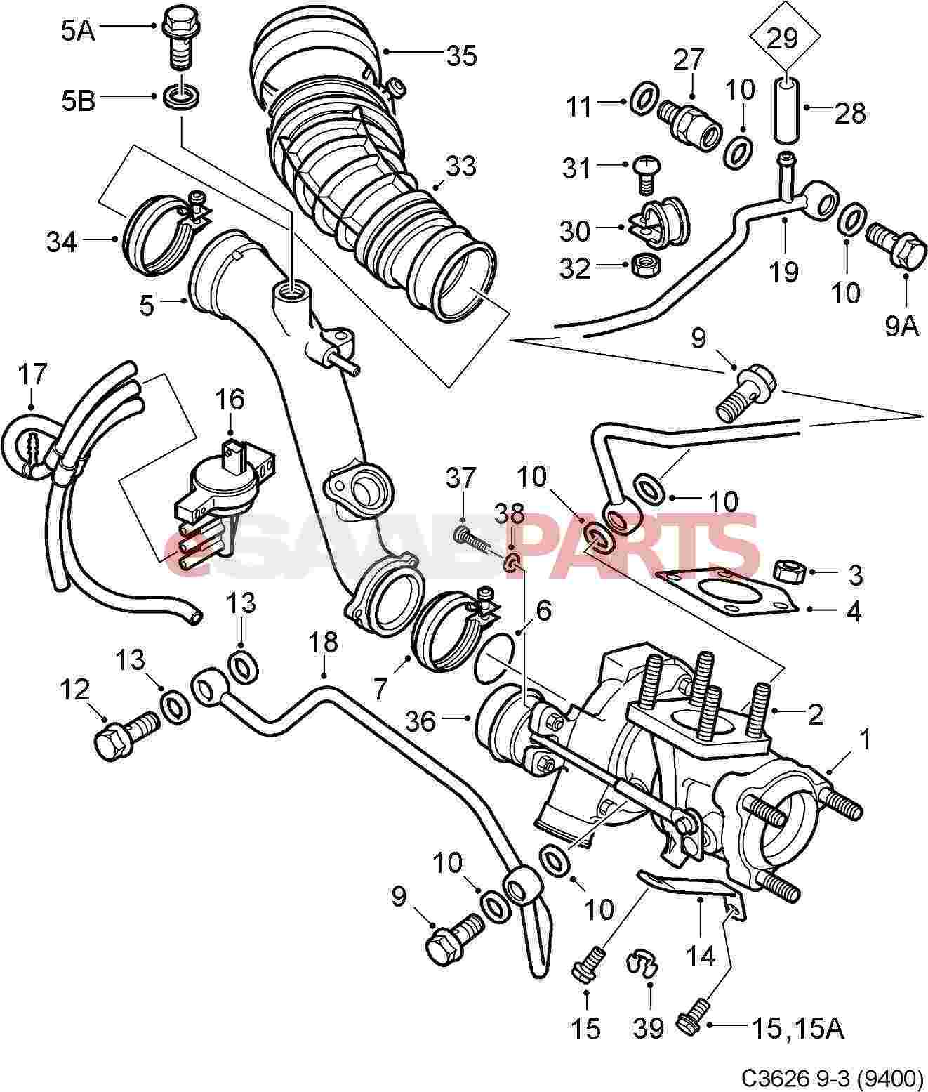 Saab 93 Engine Diagram - Complete Wiring Schemas