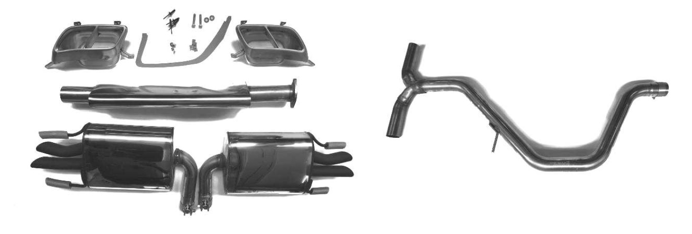 Hirsch 9-5 NG Quad Exhaust for Turbo4 and BioPower (FWD)