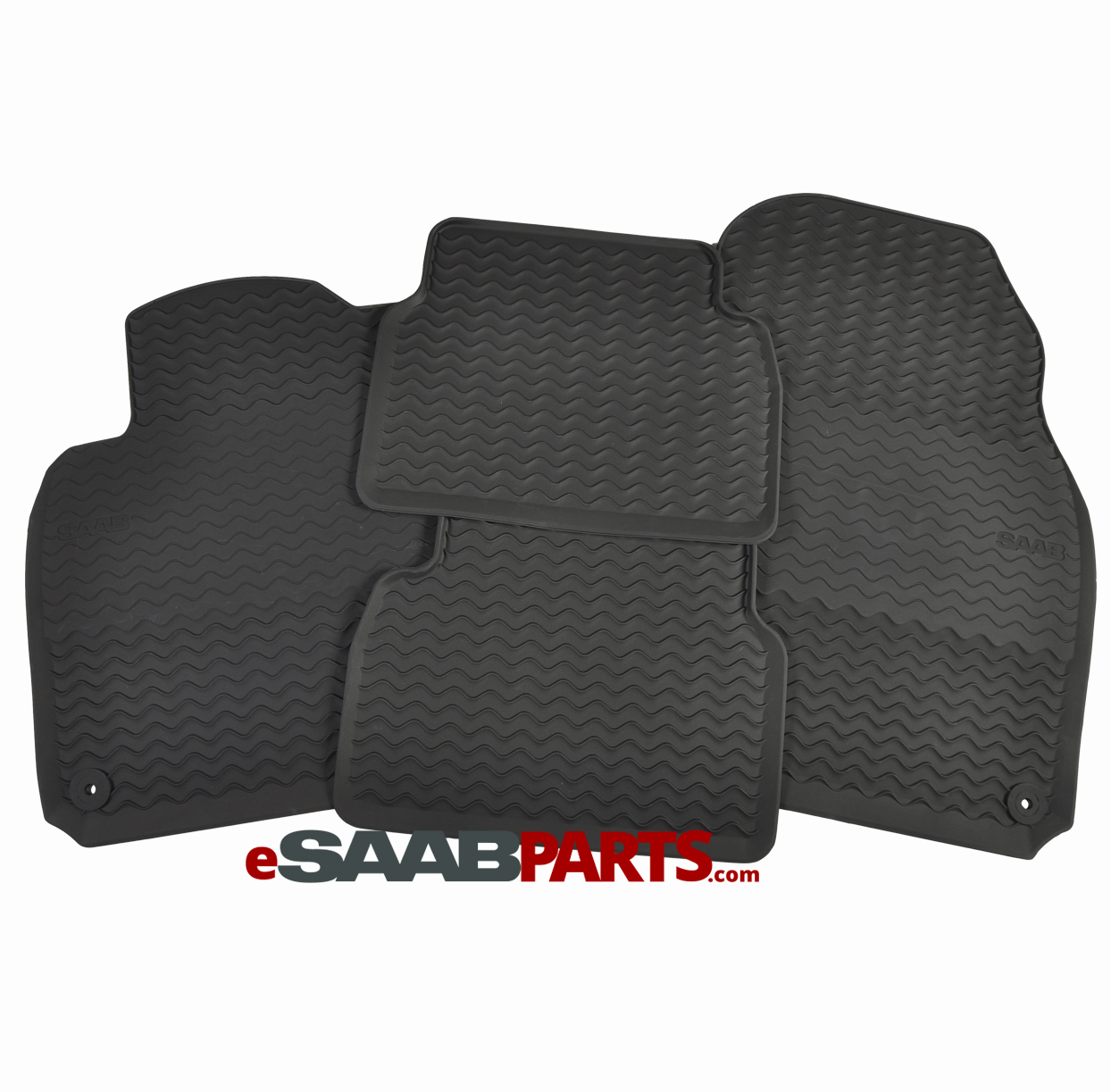 32026121 Saab Saab Rubber All Season Floor Mat Set 2003 2007